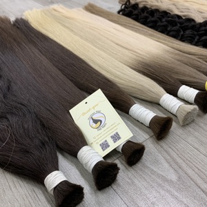 ผมต่อของมนุษย์แท้สีตรงเรียบเนียนสำหรับผู้ใหญ่ - Product Image 4