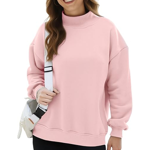 เสื้อไหมพรมคอเต่าโอเวอร์ไซส์ แขนยาว สีพื้น แต่งเลื่อม พิมพ์ลาย สไตล์สตรีทแวร์ สำหรับฤดูหนาวและฤดูใบไม้ร่วง สวมใส่สบายๆ - Product Image 4