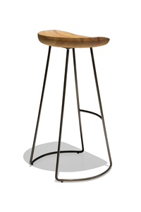Juego de 2 Taburetes Modernos para Bar Comercial, Respaldo Tapizado, Patas de Hierro, Asientos de Tela Beige, Ecológicos, Soportan 260 Libras - Product Image 3