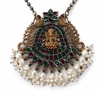 Fournisseur en gros : Parure de bijoux de mariée en zircon bicolore style bohème, collier pendentif déesse et boucles d'oreilles, pour fiançailles et mariage