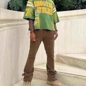 เสื้อยืดผู้ชายไซส์ใหญ่ ล้างสีแบบแอซิดวอช ทรงโอเวอร์ไซส์ แบบครอป ผ้าเจอร์ซีย์ พิมพ์ลาย DTG สไตล์สตรีทแวร์ วินเทจ เสื้อผ้าขายส่ง เสื้อยืดผ้าฝ้ายสำหรับผู้ชาย - Product Image 4