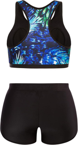 Traje de Baño de 3 Piezas para Mujer, Talla Grande, Manga Corta, Protección UV, Cierre Frontal, Tankini Sublimado, Secado Rápido, Personalizable - Product Image 3