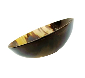 Cuerno de búfalo tallado a mano, cuenco de cuerno de búfalo decorativo ultra brillante hecho a mano de cuerno Real Natural - Product Image 1