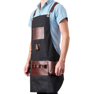 Tablier en cuir véritable le plus vendu, sans manches, réglable et réutilisable, pour hommes et femmes, idéal pour boucher, chef et cuisine - Product Image 6