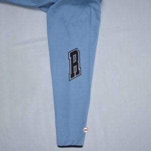 Men's <b>Light</b> Blue Hooded Zip-Up Sweatshirt Regular Fit Breathable Knitted Polyester Casual Autumn Wear <b>Letter</b> Print Front Pocket - Product Image 5