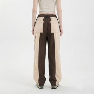 Unisex Baggy Cargo Wide Leg Pants Loose Fit Street Wear Fashion Trousers 1000% Cotton Polyester Drawstring Waist Wide Leg Pants - Product Image 2