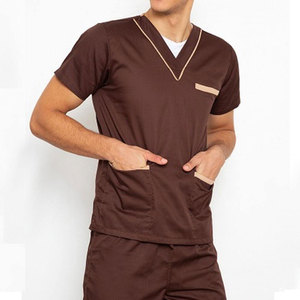 Ensemble de blouses chirurgicales extensibles de haute qualité, tenue médicale pour personnel hospitalier, uniforme de travail pour infirmières à col en V - Product Image 4