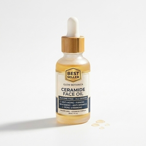 Aceite Facial Antienvejecimiento, Reafirmante, Blanqueador, Antiarrugas y Reductor de Poros, Sin Silicona, con Ceramidas, para Todos los Tipos de Piel, Marca Privada, Superventas - Product Image 1