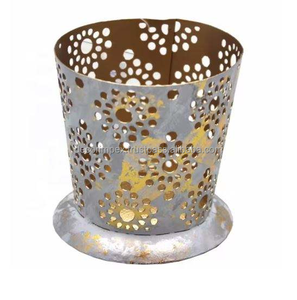 Portavelas votivo de Metal pulido dorado de diseño clásico elegante al por mayor, votivos acabados modernos para Decoración de mesa de boda - Product Image 1