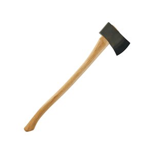 Hacha de tala UM STEEL forjada a mano con espiga plana, hoja de acero inoxidable de 5 pulgadas, mango de madera, herramienta forestal para cortar árboles - Product Image 1