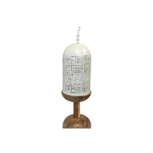 Brûleur d'encens en métal et bois en forme de dôme, design élégant perforé, parfait pour une fragrance et une décoration luxueuses pour la maison - Product Image 4
