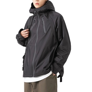 Chaqueta cortavientos multifuncional con cremallera y nueva moda de primavera para hombre OEM, chaqueta Premium con abrigo de carga 2025 - Product Image 3