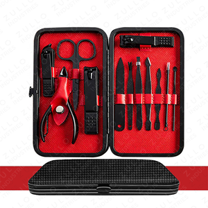 Wholesale 18PCS Black Stainless Steel Manicure <b>Pedicure</b> Kit Custom Logo Nail Clipper Set Chiropody <b>Tools</b> Private Label OEM - Product Image 2