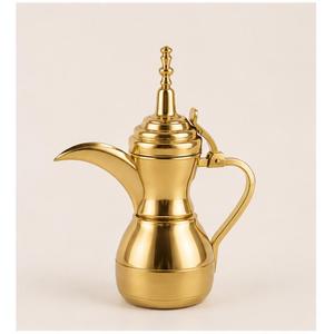 Luxury Gold Plated Arabic Coffee Dallah Premium Stainless Steel Qahwa <b>Pot</b> with Mirror Finish Middle Eastern Teapot for Hot Sale - Product Image 5