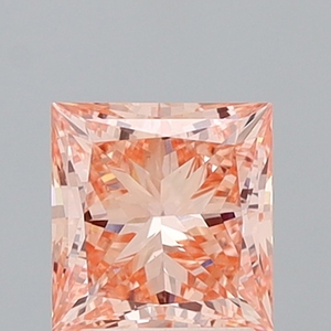 Diamante Cultivado en Laboratorio de Corte Princesa de 2.59 Ct, Color Rosa Anaranjado Intenso, VS1, Certificado IGI, Diamante Suelto CVD al por Mayor para Joyería - Product Image 1