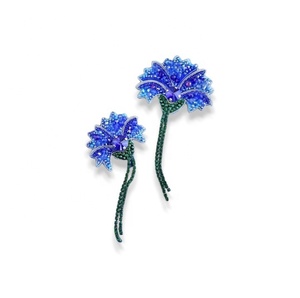 Wholesale Handmade <b>Flowers</b> Brooches Gold Embroidery Bullion <b>Wire</b> Customised Fashion Accessories Copper Printed Style Wholesale - Product Image 2