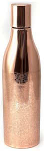 Elegant Hammered Finish Stylish Pure <b>Copper</b> Water <b>Bottle</b> for <b>Drinking</b> Water Supports Skin Glow and Detox - Product Image 3