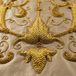 Hand Made Embroidery <b>Banner</b> Cream Gold Embroidered Liturgical Religious Church Vestment Church Processional Robe <b>Banner</b> - Product Image 6