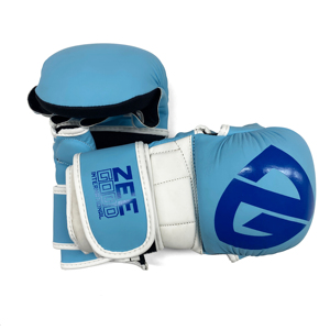 Guantes de Sparring MMA de Cuero Vacuno de 10oz de Súper Calidad, Certificados ISO9001, con Patrón Impreso a Color Personalizado para Artes Marciales - Product Image 4