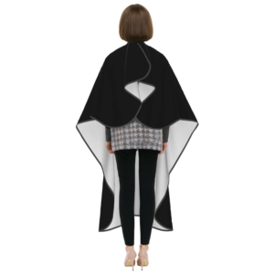 Capa de Peluquería Negra Impermeable de PVC y Poliéster con Diseño de Jesús, el Camino, la Verdad y la Vida - Product Image 4