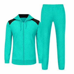 Customizable Polyester/Cotton Breathable Quick Dry Lightweight Hooded Drawstring 2-in-1 Design Men's Winter Sport Tracksuit - Product Image 5