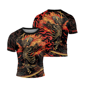 เสื้อรัดกล้ามเนื้อแบบซับลิเมชั่นสำหรับ BJJ MMA ออกแบบเองได้  สำหรับผู้ชายและผู้หญิง  สำหรับ Nogi Grappling ผลิตจากโพลีเอสเตอร์/ไนลอน แห้งเร็ว - Product Image 1