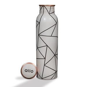 Botella de Agua de Cobre Puro Allo de 1 Litro |   Alcalino y Antioxidante |   Botella 100% a prueba de fugas, para oficina, gimnasio, moderna - Product Image 1