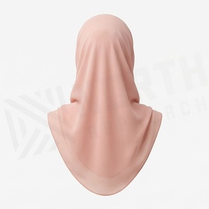 Hiyab de Chifón de Color Sólido para Mujer, Transpirable, para Uso Diario, Pañuelo Islámico - Product Image 2