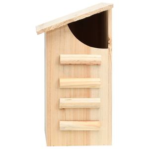 Casa para Murciélagos Mediana de Madera Natural, Madera de Abeto Sólida para Observación de Aves en el Patio Trasero - Product Image 4