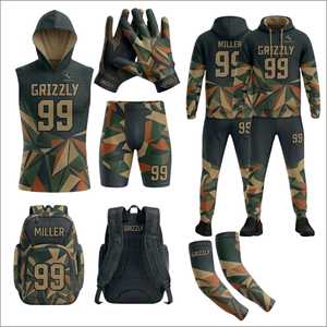 Ensemble d'uniformes de football 7v7 entièrement sublimés, nouveau design, uniformes à drapeaux pour adultes, grandes tailles, respirants et confortables - Product Image 1