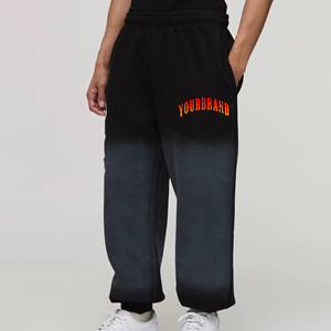 Pantalon Homme Grande Taille Délavé à l'Acide OEM/ODM, 100% Coton, Coupe Ample Personnalisée, Jambes Larges, pour Sport et Gym - Product Image 4
