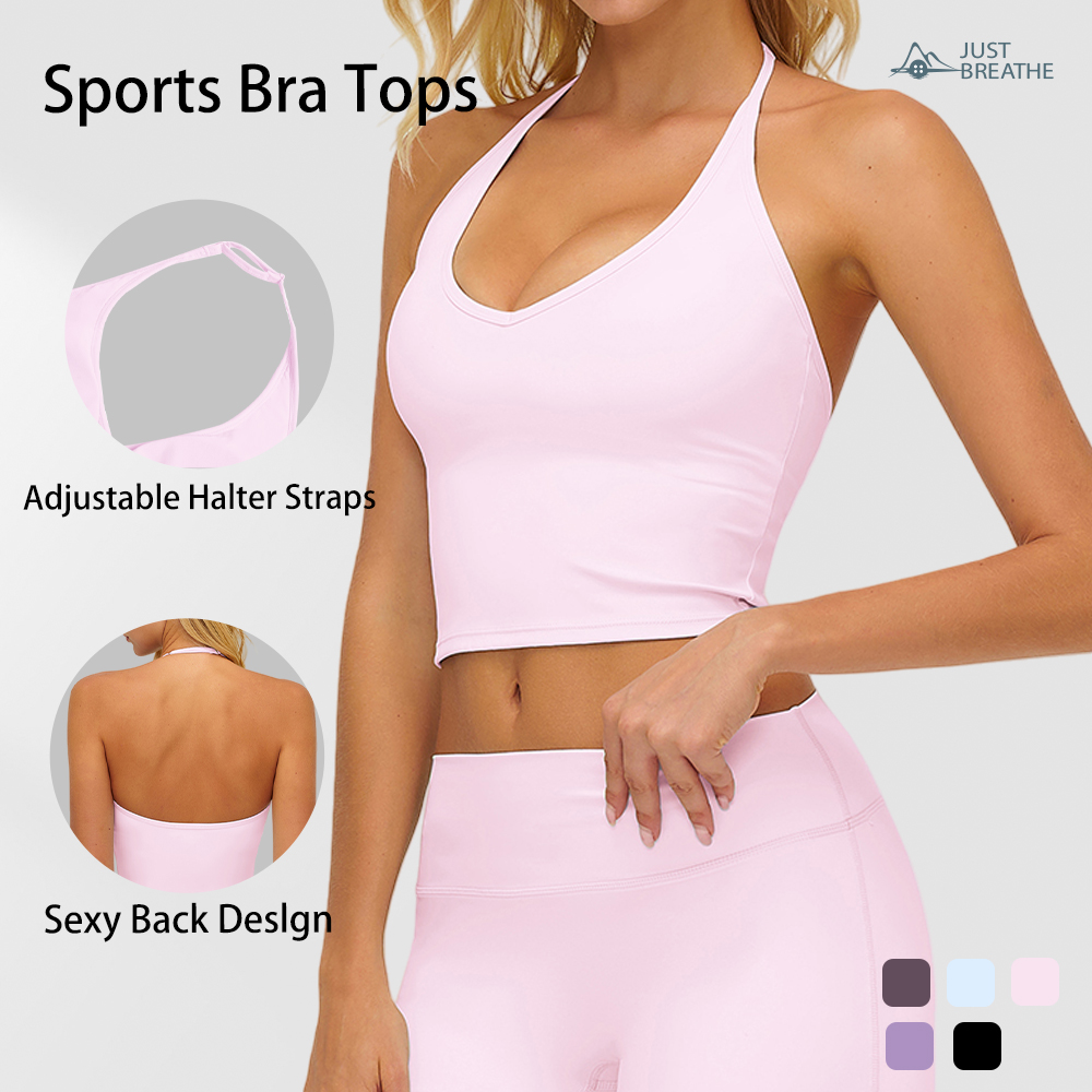 Breathable Backless Padded Yoga Top and Gym Wear for Women Sports Bra Fitness Vest