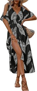Vestido de Playa para Mujer, Estilo Hawaiano, Maxi Vestido Tropical con Hombros Descubiertos, Ropa para Crucero, Verano 2026 - Product Image 4
