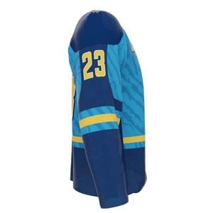 Venta al por mayor 2025 nuevo estilo de moda transpirable sublimado Hockey Jersey personalizado Hockey Jersey diseño libre - Product Image 3