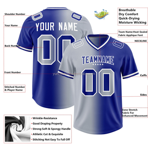 Maillots de football personnalisés de haute qualité pour hommes, style américain, avec nom d'équipe personnalisé, design sur mesure, maillot de football pour équipe. - Product Image 3