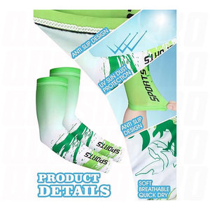 ปลอกแขนกันแดด UV ระบายความร้อน ป้องกันการลื่นไถล ผ้าไหมน้ำแข็ง สำหรับผู้ชายและผู้หญิง ระบายอากาศได้ดี กระชับกล้ามเนื้อ - Product Image 6