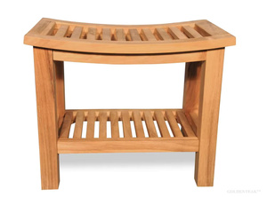 Bancs et étagères de douche modernes en teck massif, durables, pour usage extérieur, banc de patio - Product Image 3