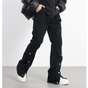 Pantalones de chándal personalizados para hombre, estilo vintage, de algodón 100% de alto gramaje, con lavado ácido, de felpa francesa lisa, con cordón medio en la cintura, oscuros, servicio OEM - Product Image 3