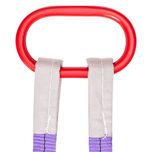 Eslinga de elevación de poliéster de alta resistencia de 4400 lb de capacidad, de 5 pies, con dos patas y ganchos, correas engrosadas, 2 unidades - Product Image 6