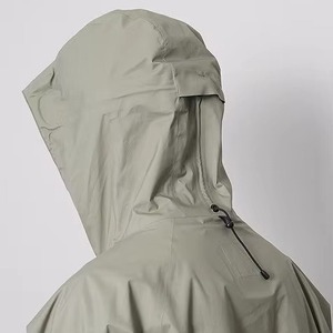 Veste coupe-vent décontractée pour homme, écologique, à capuche, en polyester/coton, style streetwear, fermeture éclair sur le devant, pour l'automne et les activités de plein air - Product Image 4