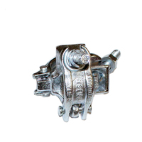 Vaishnav SF-1005.27 Raccord fixe à double pince réglable en acier forgé galvanisé blanc, certifié BS-1139/EN74, pour échafaudage de haute performance