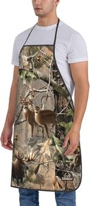 Realtree <b>Bib</b> <b>Apron</b> With Wildlife Print 28.3in x 20.4in Machine Washable For Cooking Daily Use Woven Textile - Product Image 4