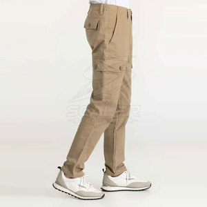 Casual Straight Mid Waist <b>Cargo</b> Pant Reinforced Seams Multiple Pockets Breathable Eco-Friendly Comfortable Fit for Everyday Use - Product Image 2