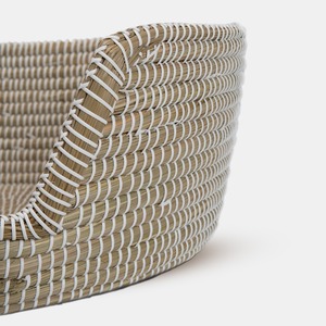 Seagrass Pet Basket with <b>Cushion</b> Handmade <b>Storage</b> Basket Wholesale eco-friendly Made Viet Nam - Product Image 3