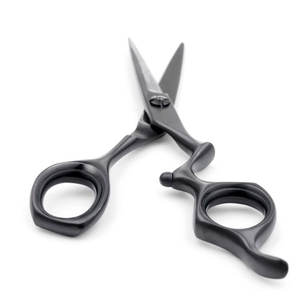 Tijeras de Corte de Pelo Profesionales de Acero Inoxidable, Diseño Ergonómico Clásico Premium, Color Negro Mate, para Uso en Salones de Belleza - Product Image 2