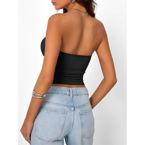 Top Corto Tipo Corsé sin Tirantes, Asimétrico y sin Espalda, Estilo Y2K, para Mujeres y Adolescentes, Ideal para el Verano - Product Image 3