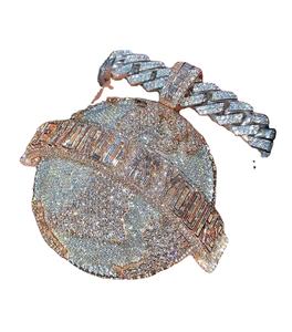 Collar de Moda Unisex con Colgante de Letra Redonda 3D Personalizado, Chapado en Oro Rosa sobre Plata de Ley con Diamantes Moissanite - Product Image 1