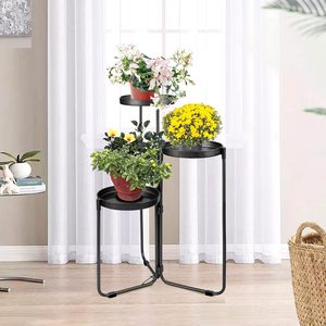 Support à plantes en métal multi-niveaux robuste pour pots de fleurs, en fer antirouille, pour l'intérieur et l'extérieur, étagère de jardin - Product Image 3