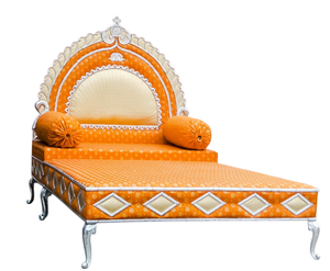 Lit trône traditionnel en métal vintage Rajhans RHM pour Guruji Maharaj Singhasan Takhat, pour intérieur/extérieur, usage professionnel - Product Image 1