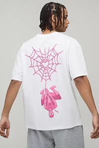 Custom <strong>Men's</strong> Casual Printed Oversized <strong>Marvel</strong> Spider-<strong>Man</strong> License Printed <strong>T</strong>-<strong>Shirt</strong> America Street Style - Product Image 1